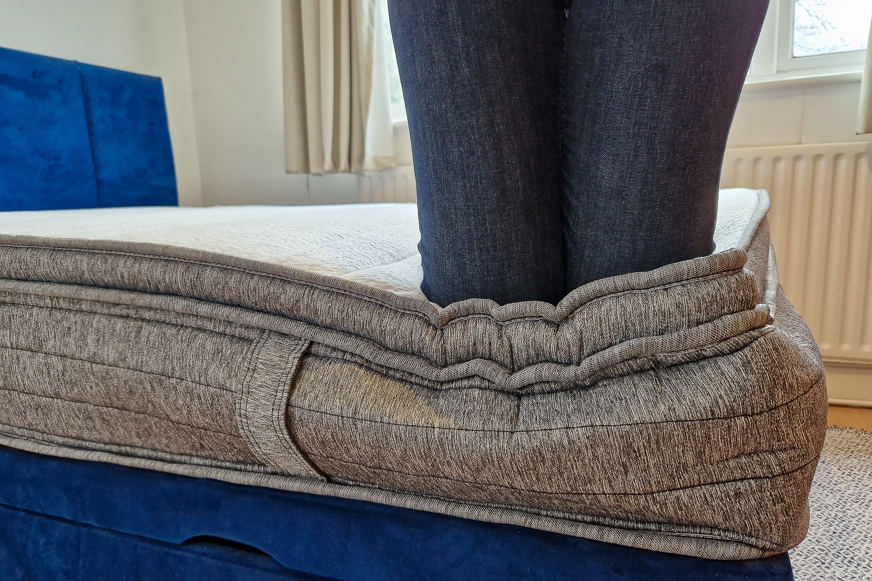 kneeling on origin mattress